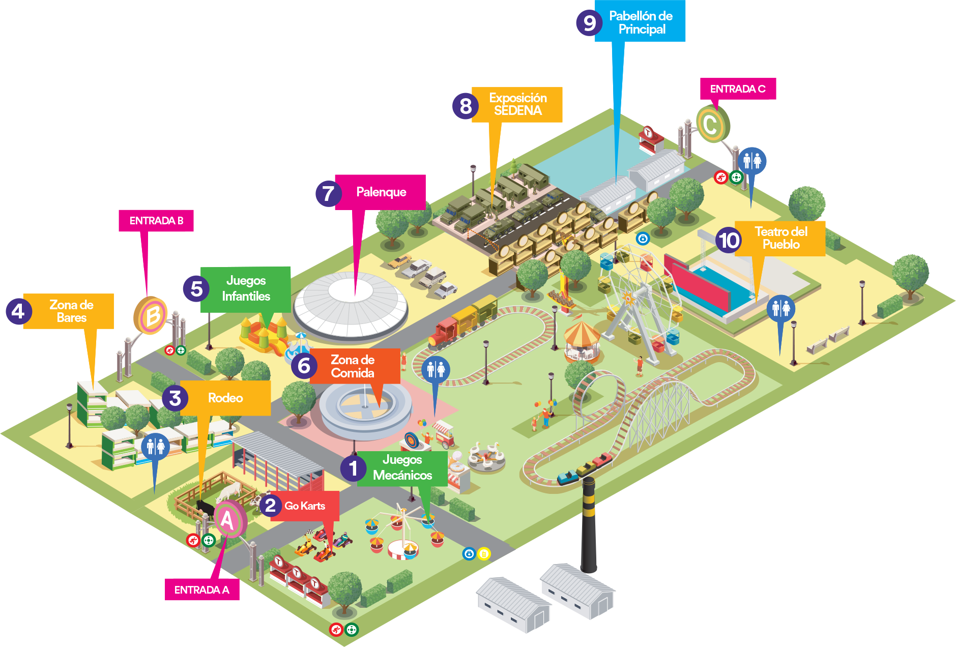 Mapa de la Feria de Santa Rita 2025